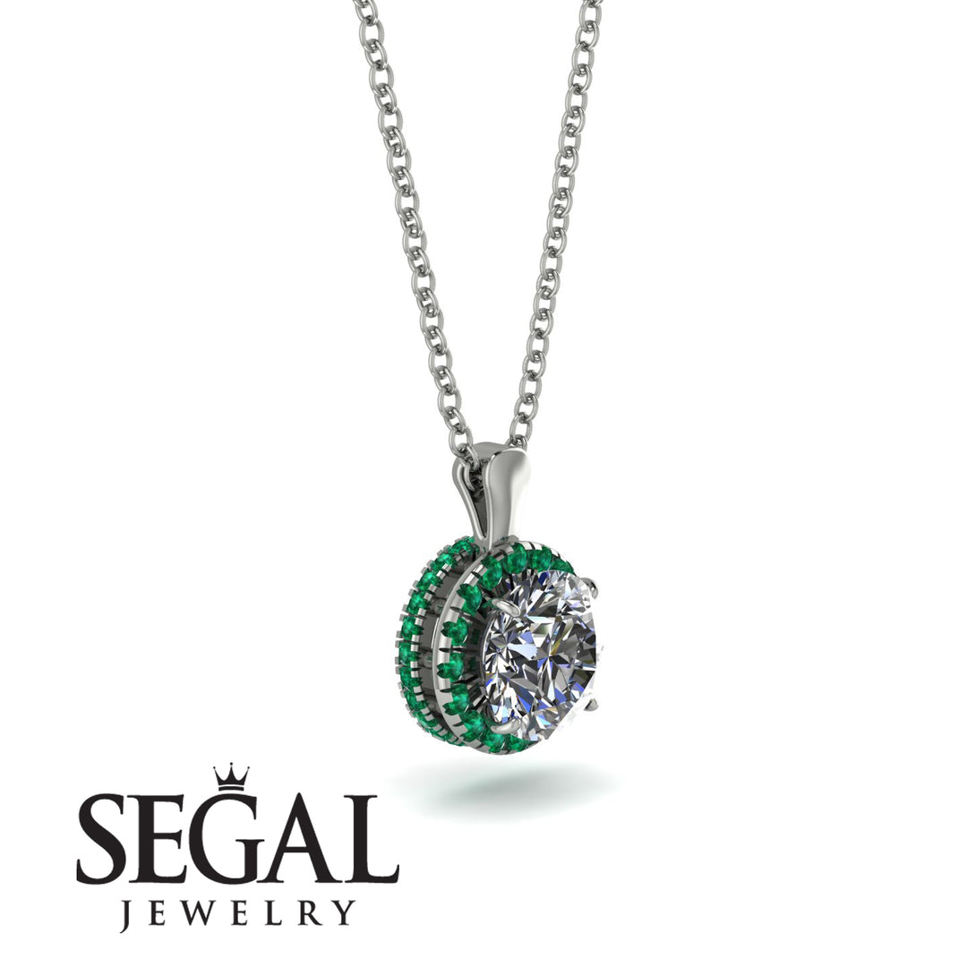 Hidden Halo Diamond Necklace - Catalina No. 18