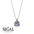 Hidden Halo Diamond Necklace - Rosalie No. 3