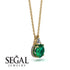 Hidden Halo Emerald Necklace - Rosalie No. 4