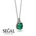 Hidden Halo Emerald Necklace - Rosalie No. 6