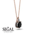 Hidden Halo Black Diamond Necklace - Rosalie No. 8 image 2