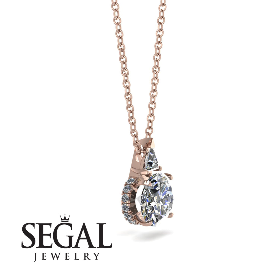 Hidden Halo Diamond Necklace - Rosalie No. 2