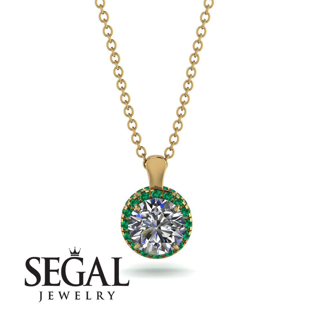 Hidden Halo Diamond Necklace - Catalina No. 16