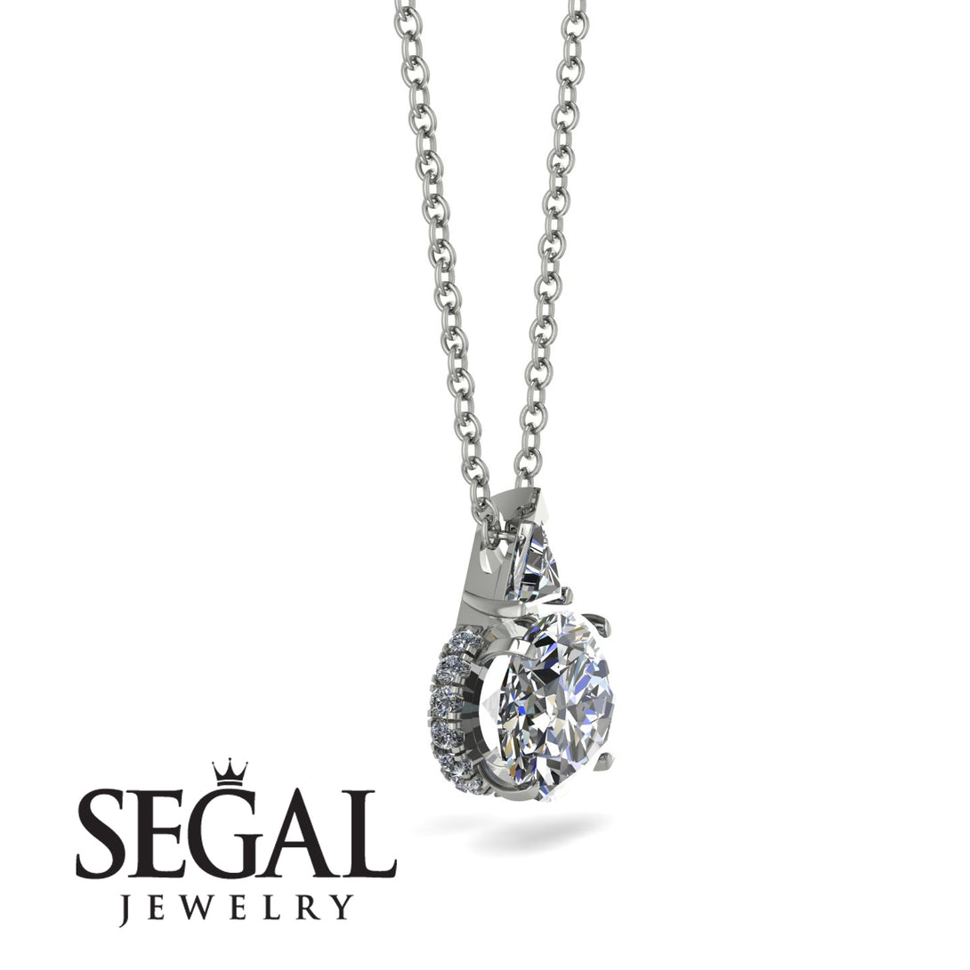 Hidden Halo Diamond Necklace - Rosalie No. 3