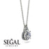 Hidden Halo Diamond Necklace - Rosalie No. 3