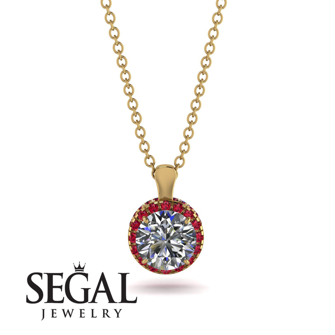 Hidden Halo Diamond Necklace - Catalina No. 46