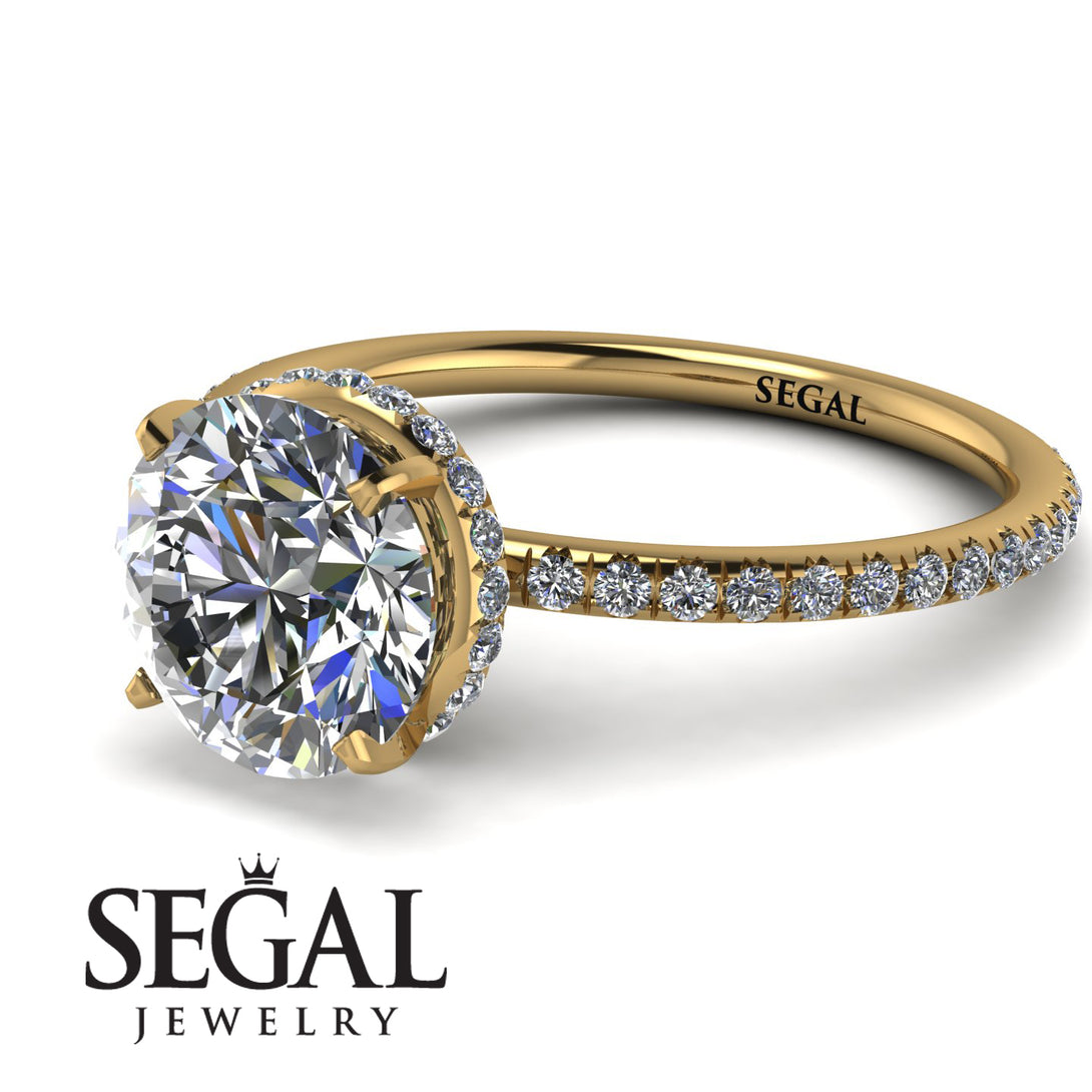 Hidden Halo Diamond Ring - Fiona No. 1