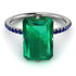 Hidden Halo Emerald Cut Emerald Engagement Ring - Vanessa No. 66