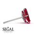 Hidden Halo Emerald Cut Ruby Earrings - Vanessa No. 57 image 2