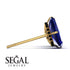 Hidden Halo Emerald Cut Sapphire Earrings - Vanessa No. 43 image 2