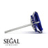 Hidden Halo Emerald Cut Sapphire Earrings - Vanessa No. 75