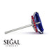 Hidden Halo Emerald Cut Sapphire Earrings - Vanessa No. 60 image 2