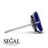 Hidden Halo Emerald Cut Sapphire Earrings - Vanessa No. 45 image 2