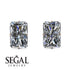 Hidden Halo Emerald Cut Diamond Earrings - Vanessa No. 17 image 10