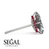 Hidden Halo Emerald Cut Diamond Earrings - Vanessa No. 48