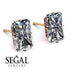 Hidden Halo Emerald Cut Diamond Earrings - Vanessa No. 46 image 3