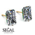 Hidden Halo Emerald Cut Diamond Earrings - Vanessa No. 16 image 3
