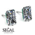 Hidden Halo Emerald Cut Diamond Earrings - Vanessa No. 18 image 3