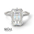 Chad's Custom Hidden Halo Emerald Cut Diamond Engagement Ring - Vanessa No. 3