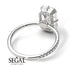 Hidden Halo Emerald Cut Diamond Engagement Ring - Vanessa No. 3