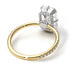 Two Tones Hidden Halo Emerald Cut Diamond Engagement Ring - Vanessa No. 77
