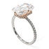 Two Tones Hidden Halo Emerald Cut Diamond Engagement Ring - Vanessa No. 78