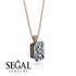 Hidden Halo Emerald Cut Diamond Necklace - Vanessa No. 32 image 2