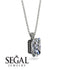 Hidden Halo Emerald Cut Diamond Necklace - Vanessa No. 33 image 2
