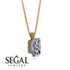 Hidden Halo Emerald Cut Diamond Necklace - Vanessa No. 1 image 2