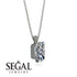 Hidden Halo Emerald Cut Diamond Necklace - Vanessa No. 3