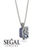 Hidden Halo Emerald Cut Diamond Necklace - Vanessa No. 63 image 2
