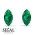 Hidden Halo Marquise Emerald Earrings - Journey No. 6