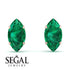Hidden Halo Marquise Emerald Earrings - Journey No. 50 image 10