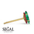 Hidden Halo Marquise Emerald Earrings - Journey No. 49 image 2