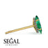 Hidden Halo Marquise Emerald Earrings - Journey No. 4
