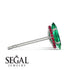Hidden Halo Marquise Emerald Earrings - Journey No. 51