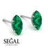Hidden Halo Marquise Emerald Earrings - Journey No. 6 image 3
