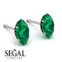 Hidden Halo Marquise Emerald Earrings - Journey No. 36