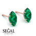 Hidden Halo Marquise Emerald Earrings - Journey No. 5 image 3
