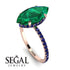Hidden Halo Marquise Emerald Engagement Ring - Journey No. 65