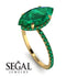 Hidden Halo Marquise Emerald Engagement Ring - Journey No. 19