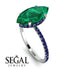 Hidden Halo Marquise Emerald Engagement Ring - Journey No. 66