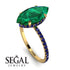 Hidden Halo Marquise Emerald Engagement Ring - Journey No. 64 image 2