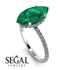 Hidden Halo Marquise Emerald Engagement Ring - Journey No. 6 image 2