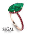 Hidden Halo Marquise Emerald Engagement Ring - Journey No. 50 image 2