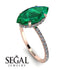 Hidden Halo Marquise Emerald Engagement Ring - Journey No. 5
