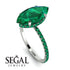 Hidden Halo Marquise Emerald Engagement Ring - Journey No. 21