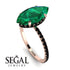 Hidden Halo Marquise Emerald Engagement Ring - Journey No. 35