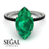 Hidden Halo Marquise Emerald Engagement Ring - Journey No. 36 image 3