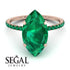 Hidden Halo Marquise Emerald Engagement Ring - Journey No. 20 image 3